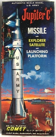 Comet 1/95 Jupiter C Missile (Juno I) - With Explorer Satellite and Launching Platform, PL 804-98 plastic model kit